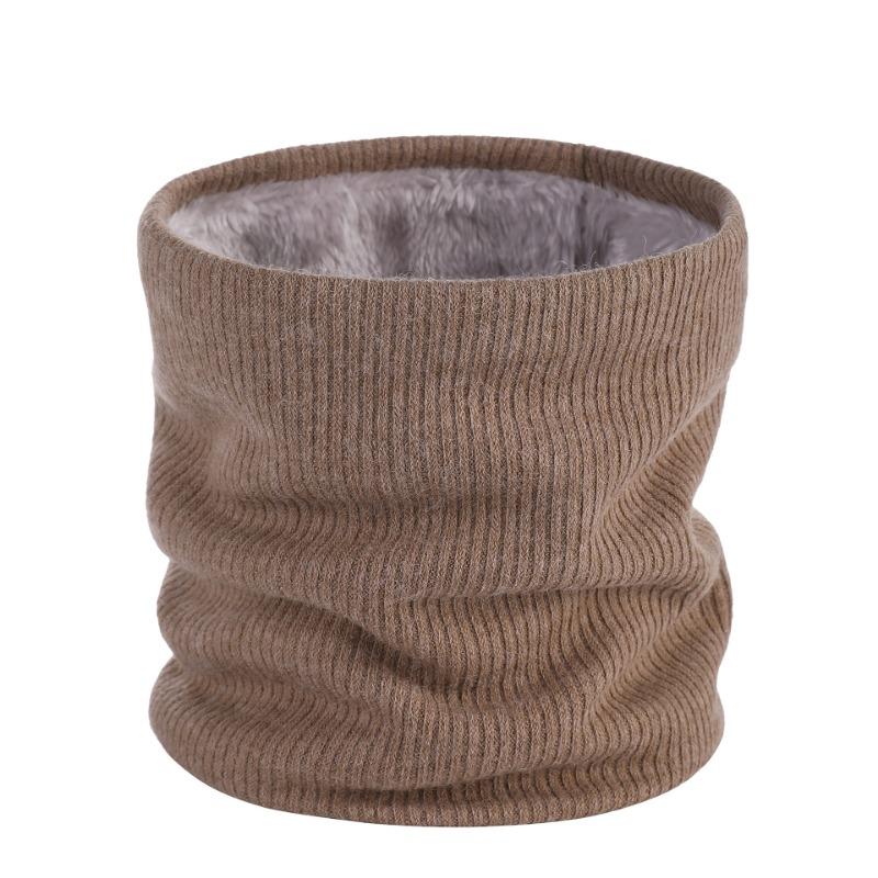 New winter warm scarf outdoor sports outer neck cover couple solid color velvet cover