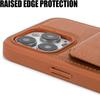 iPhone 17 Leather Magnetic Stand Case with Card Slot