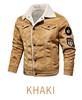 2023 Men's Shearling Jacket with Fleece-Lined Leather for Autumn/Winter Casual Wear