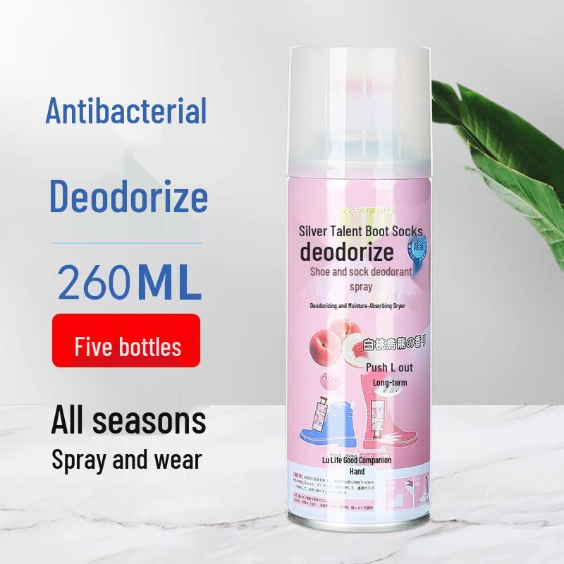 Shoe & Sock Deodorizing Spray: Antibacterial Odor Eliminator for Basketball Shoes & Cabinets