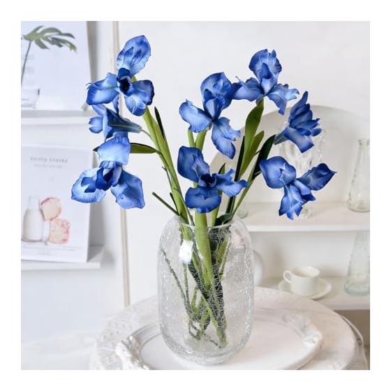 siawadeky Iris Artificial Flowers, Set of 4, Iris Artificial Flowers, Realistic, 2 Silk Flowers, Flowers That Will Not Wither, Flower Arrangements,