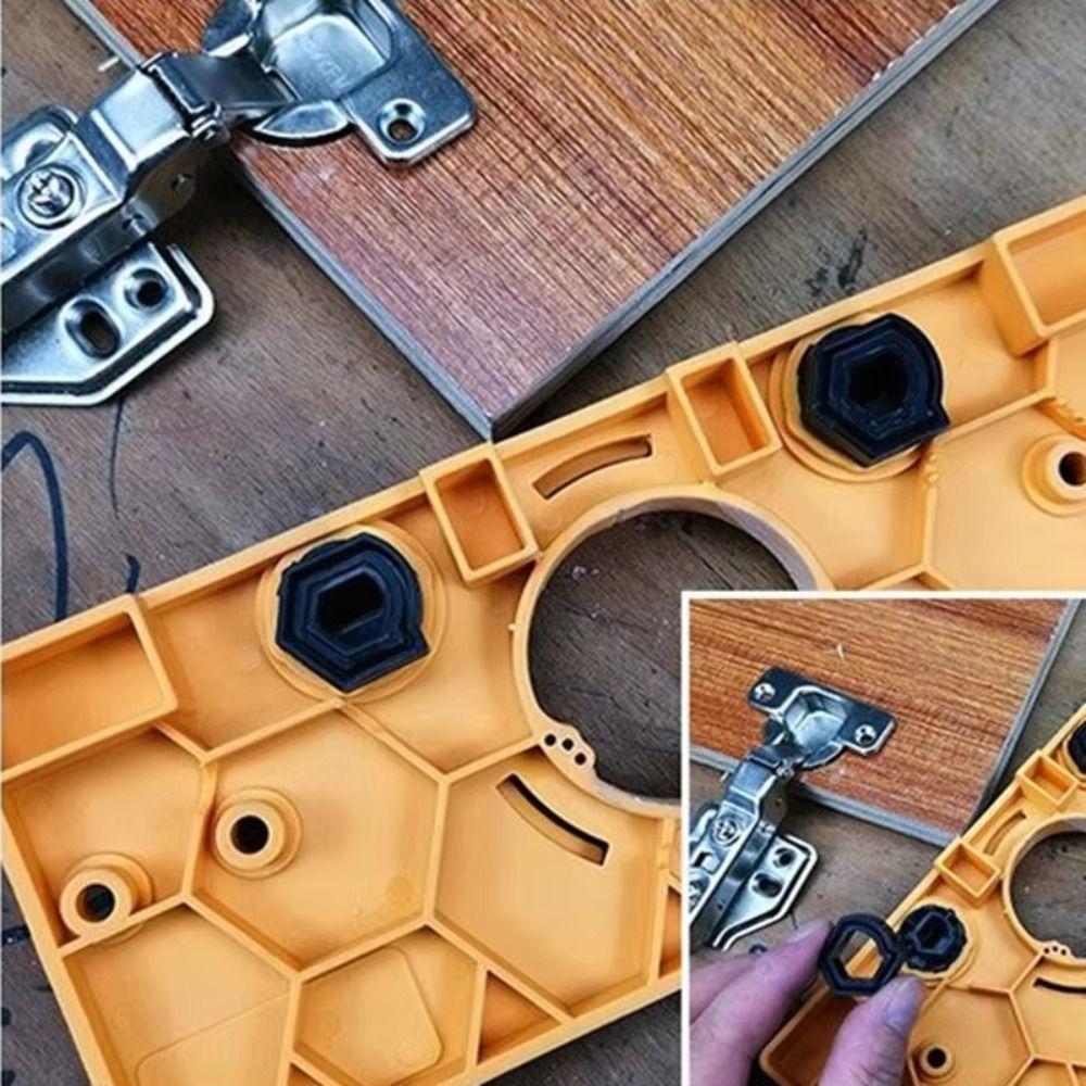 Cup Style Boring Guide Drilling Hinge Jig Efficient Hinge Hole Tool Kit  Cabinet Door Installation
