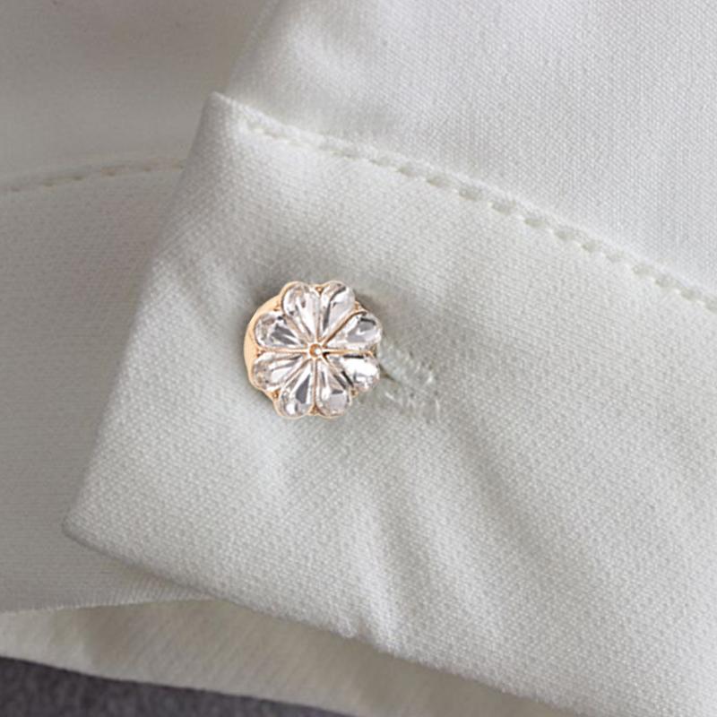 Clip On Rhinestone Button Covers Jewelry Clip On Rhinestone Buttons Stylish Rhinestone Buttons Embellishments Brooch Clothing