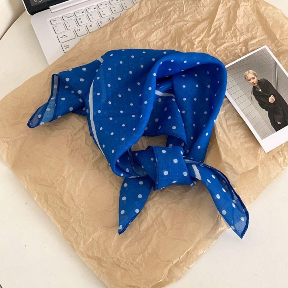 Lattice Fresh Floral Headband Silk Women Hair Band Elegant Summer Triangle Headscarf  Travel
