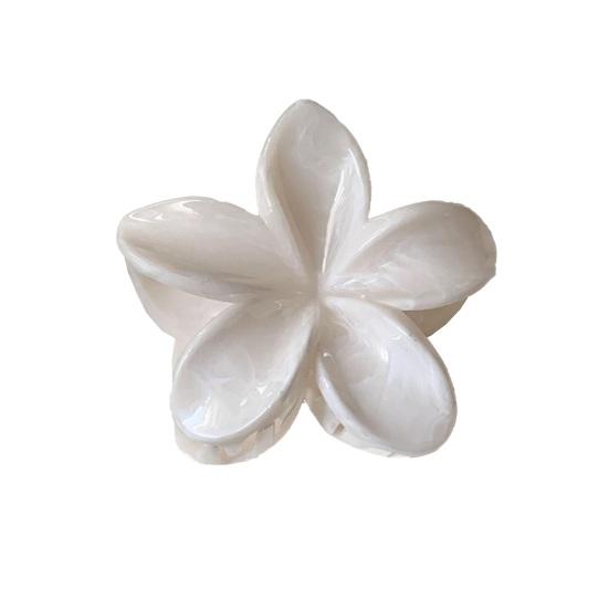 

Hair Claw Flower Shape Stable Grip Summer Back Head Hair Clip Vibrant Color Non-Slip Shower Hair Claw Hair Accessories J