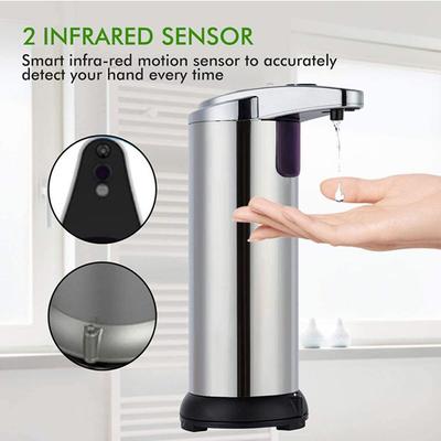 Smart Induktions Tvåldispenser Rostfritt Stål Automatisk Intelligent Behållare för Flytande Tvål Stor Skumtvålare För Badrum