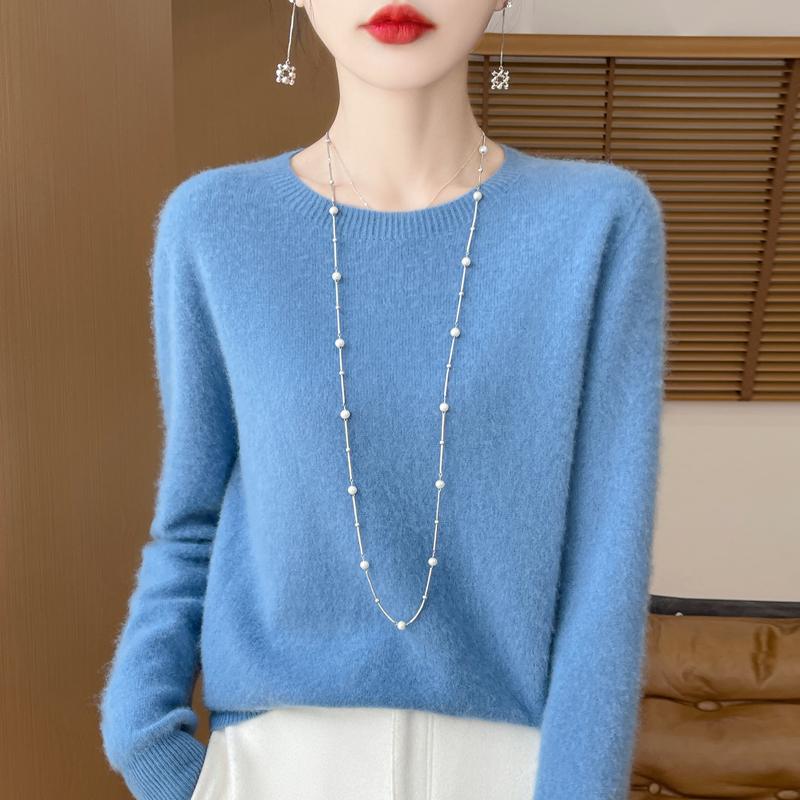Women Sweater 100% Wool MODERN NEW SAGA Knit Pullover O-neck Thin Spring Autumn Jumpers Female Knit Tops