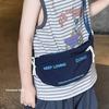 Blocked Color Simple Letter Printed Dumpling Shaped Children Bag Shoulder