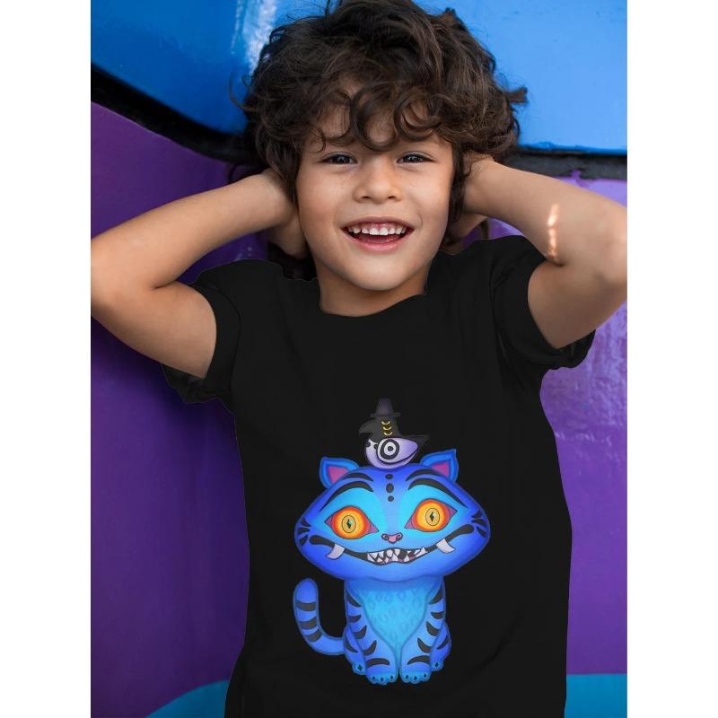 Vintage Derpy Tiger KPop Demon Hunters Print T-Shirt Anime Short Sleeve Tee Summer Girl Boy Shirt Casual Tops Crewneck Clothing