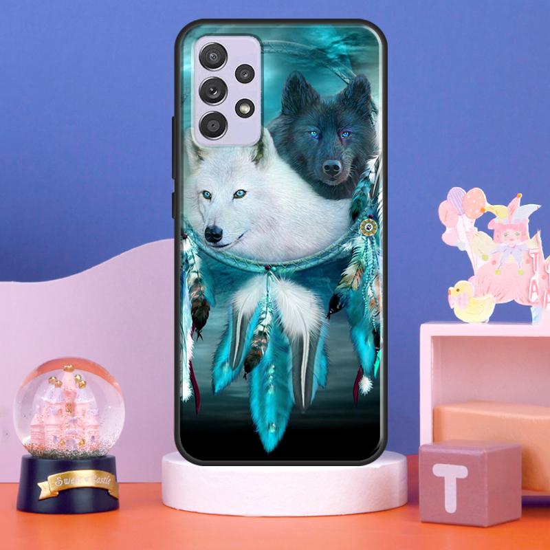 

Чехол «Ловец снов» с перьями волка для Samsung Galaxy A53 A33 A73 A13 A50 A51 A71 A12 A22 A32 A52 A72 A21S A52S Samsung A41