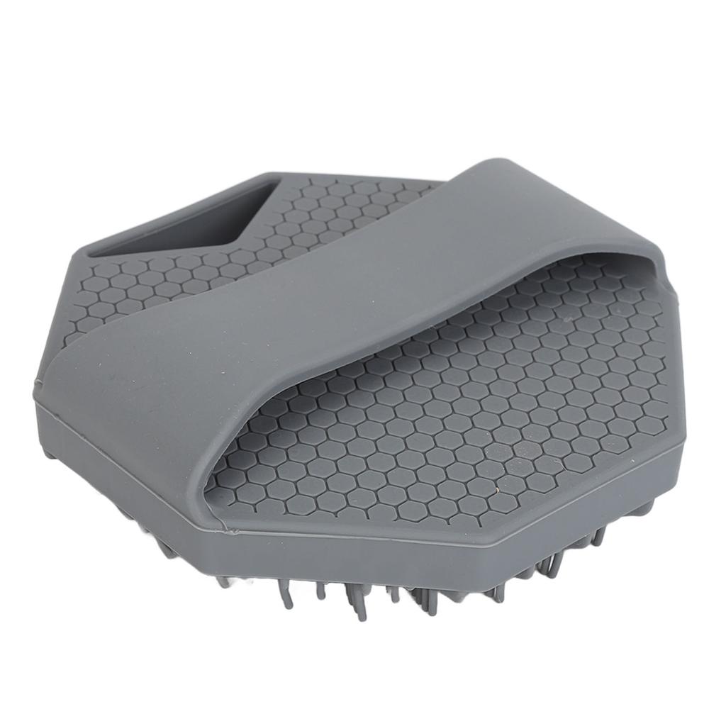 Silicone Shower Scrubber Multifunctional Polygonal Handheld Body Brush for Skin Cleansing Exfoliating Massage