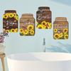 Self-Adhesive Sunflower Wall Sticker Rustic Wooden Signs English Decorative Painting  Restaurant