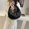 Yogodlns Simple Solid Color Clutch Bags Pu Leather Women Underarm Hobo Bag Commute Small Handbags For Ladies