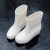 Fashion Rain Shoes Women's New Velvet Adult Outer Wear Water Shoes Non-slip Waterproof Versatile Trend Four-season Medium Tube Rain Boots