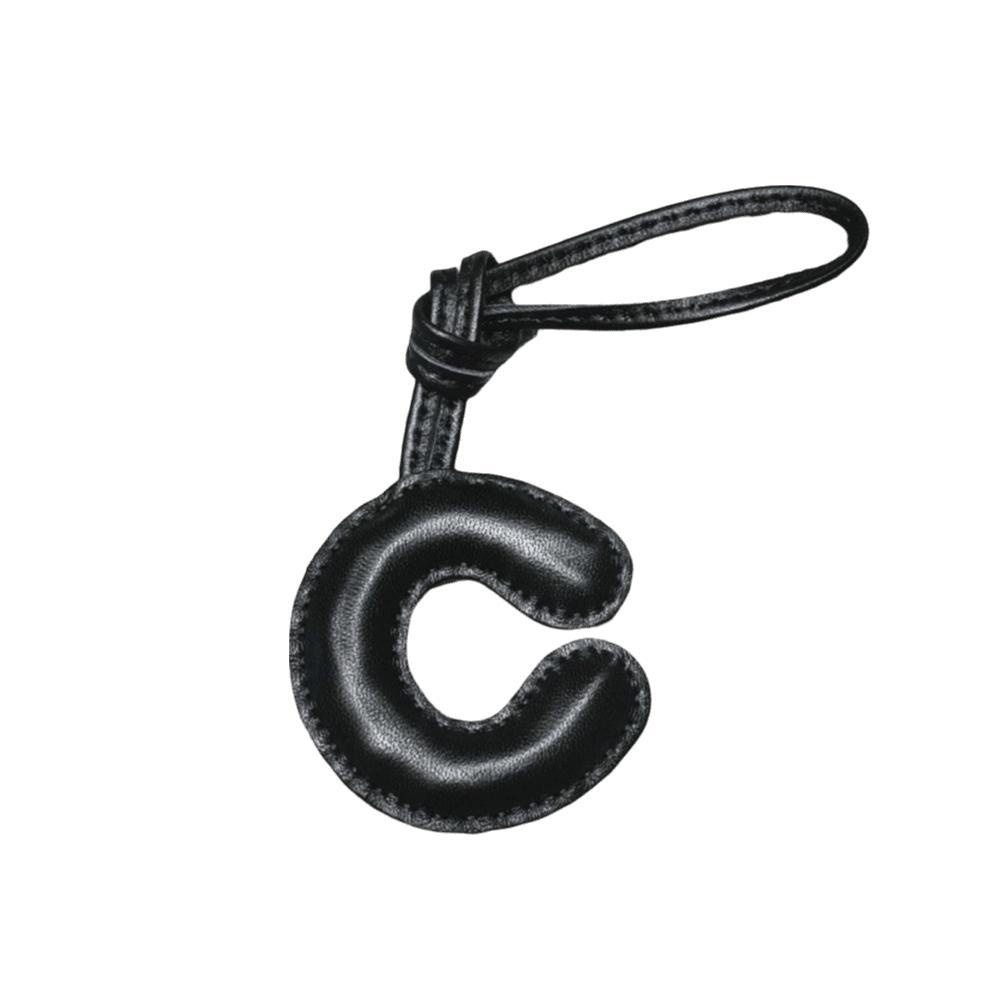 26 Initials Leather Alphabet Key Chain Genuine Sheepskin Car Pendant  Ladies