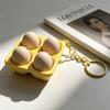 Cartoon Calming Keychain Keys Pizza Egg Foods Clicker Key Chain  Children Adults