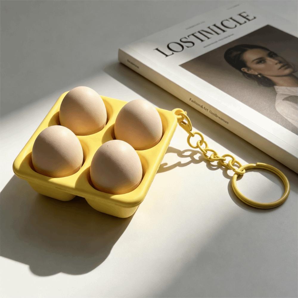 Cartoon Calming Keychain Keys Pizza Egg Foods Clicker Key Chain Children Adults