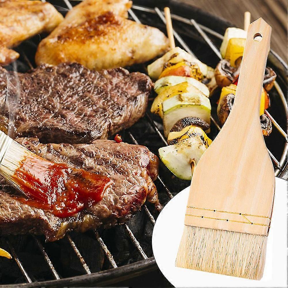 Pastry Oil Brushes with Wooden Handle Multifunctional Food Brushes for Cooking Oil Butters