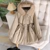Pai Cheng Women's Winter 2025 New Detachable Liner Padded Jacket Mid-length Thickened Down Cotton Jacket Padded Jacket