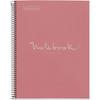 Notebook - A4 - Spiral-bound - Small Grid - 80 Perforated Pages - Pink - Cardboard Cover