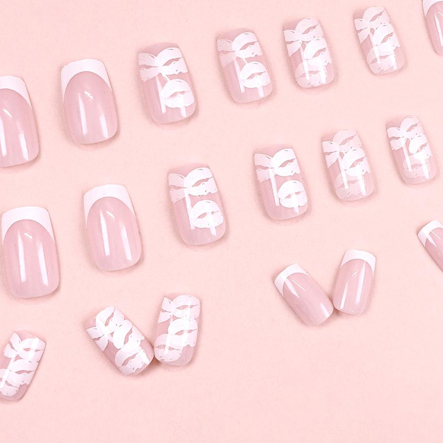 White Moonlight Nail Art: Long-Lasting, Cute, Detachable Student-Friendly Nails