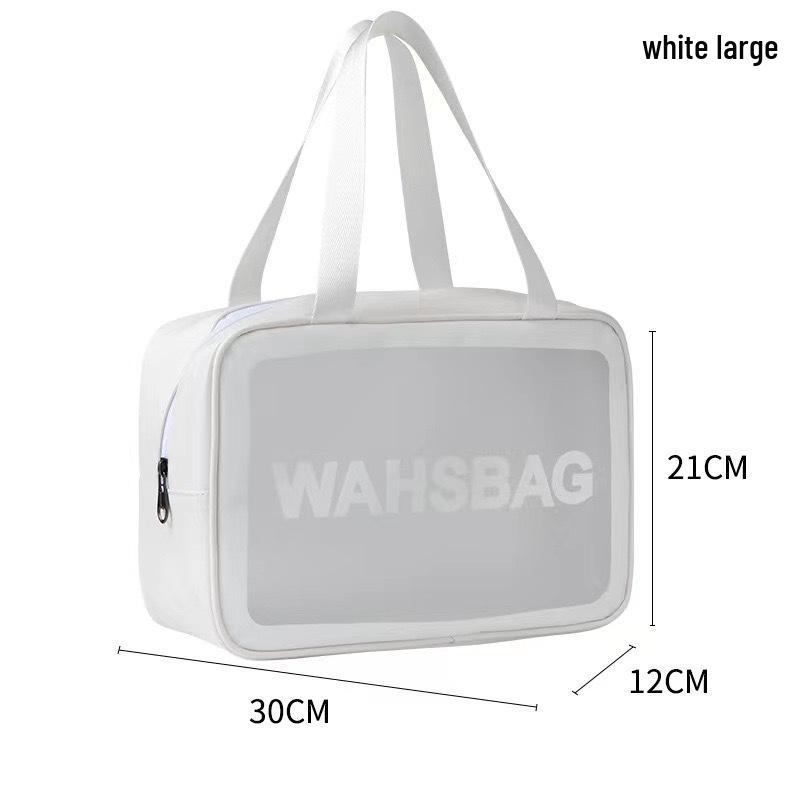 Waterproof Toiletry Bag: Women's Large Capacity Makeup & Cosmetics Travel Bag, Wet/Dry Separation, Portable Handheld Design.