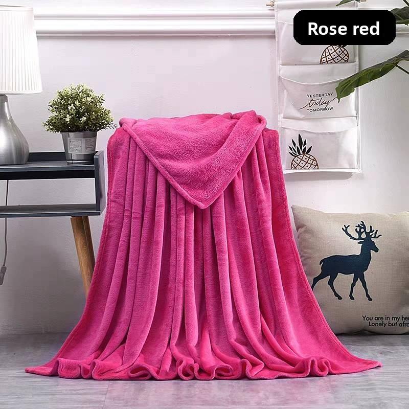 Simple Oversized Solid Color Soft Plush Blanket For Napping Sofa And Use Bedroom