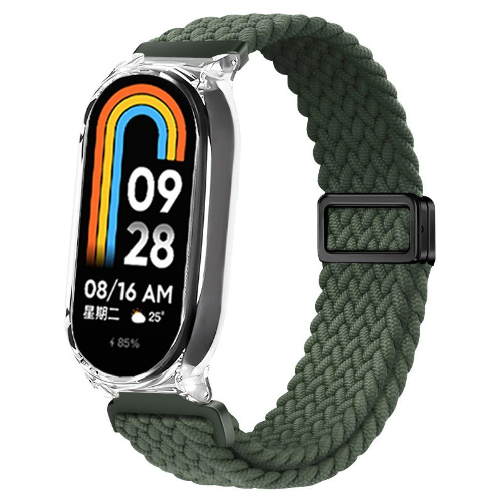 

Applicable to Xiaomi Band 10 Ceramic Edition strap, nylon woven magnetic fastener, Xiaomi 9 Smart Watch 45678 transparent case wristband mi band 3/4/5/6