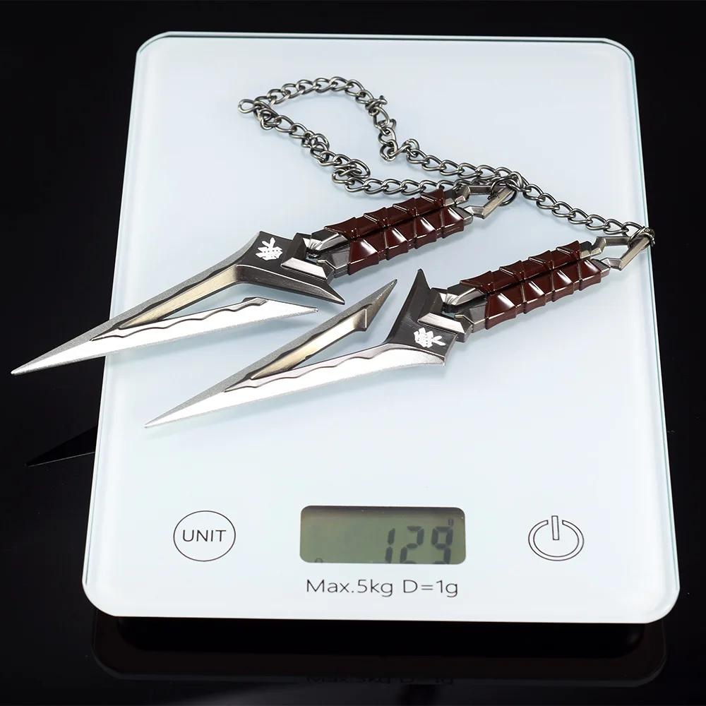 Valorant Kuronami No Yaiba Pairing Weapon Model Bali Song Karambit Toy Sword Cosplay All Metal Ornaments Send Display Stand Gift