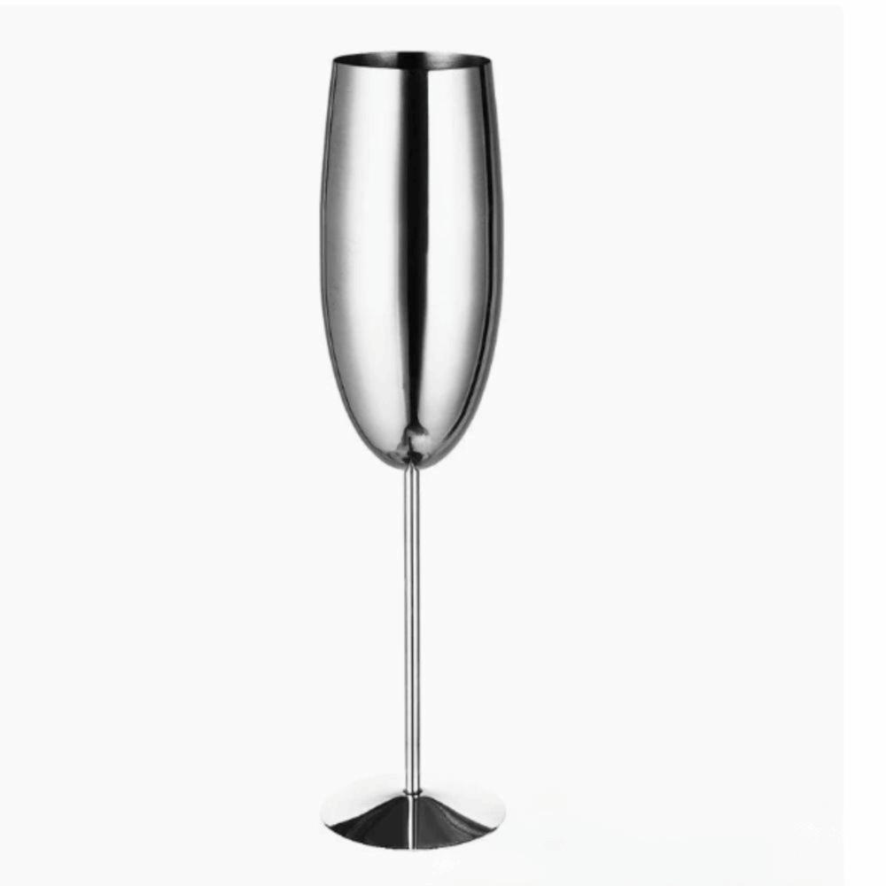 

Rustless Steel Cocktail Glass Wide Mouth Wine Goblet Reusable Champagne Cup Bar Use