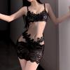 Sex Underwear Pure Sexy Inner French Lace Suspender Slim Hip Wrap Nightdress Women's Sex Fun Uniform