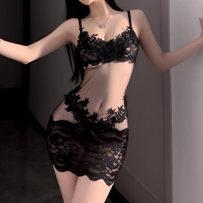 Sex Underwear Pure Sexy Inner French Lace Suspender Slim Hip Wrap Nightdress Women's Sex Fun Uniform