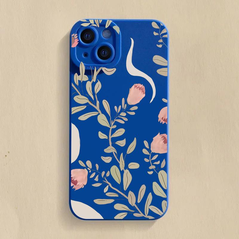 Abstract Plants Silicone Soft Phone Case For Xiaomi Mi 14 13 12 12T 13T Pro 11 Lite NE Poco F5 X5 X3 M6 Pro 4G Shockproof Cover