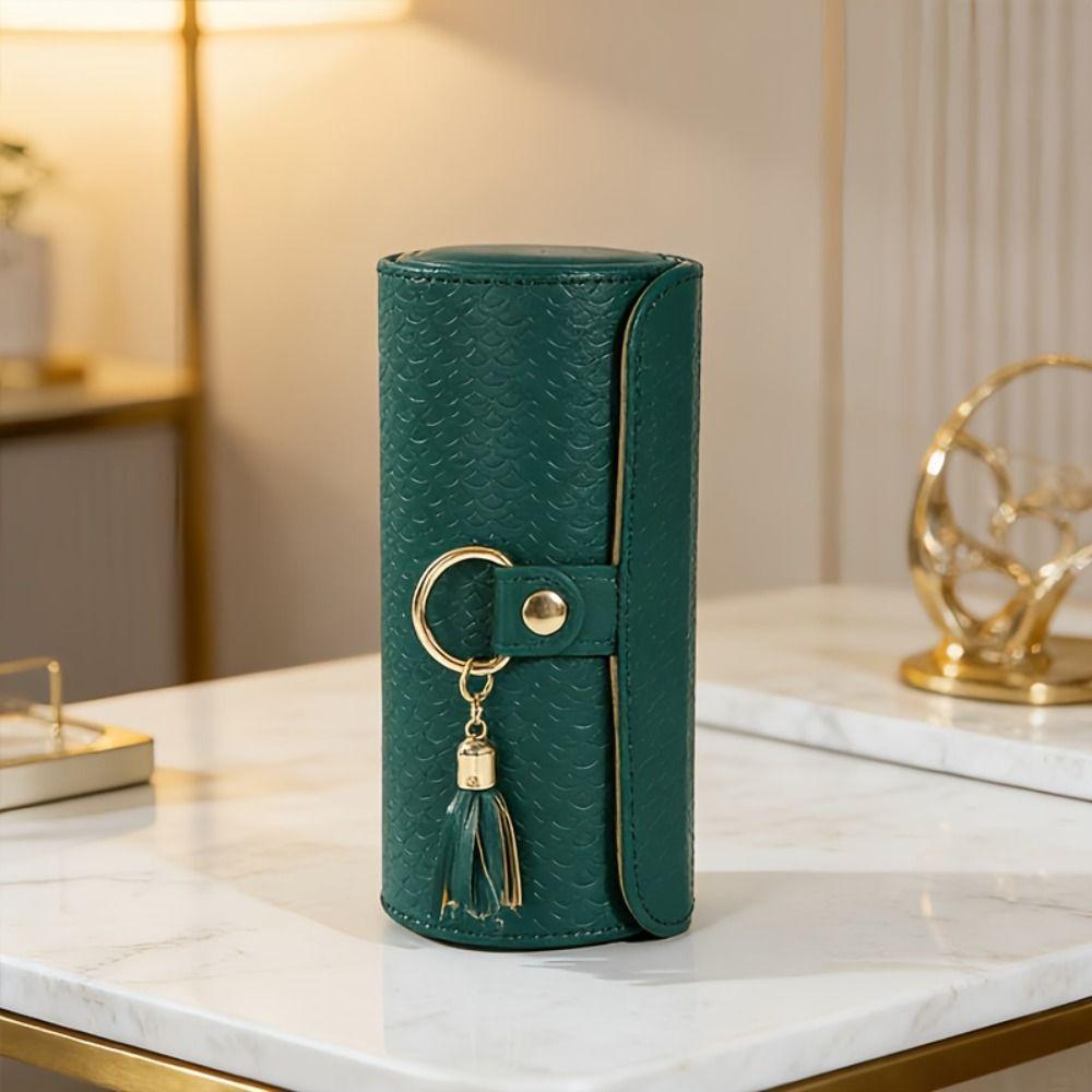 PU Material Jewelry Box Faux Suede-Lined Interior Travel Jewelry Storage  Gift For Women