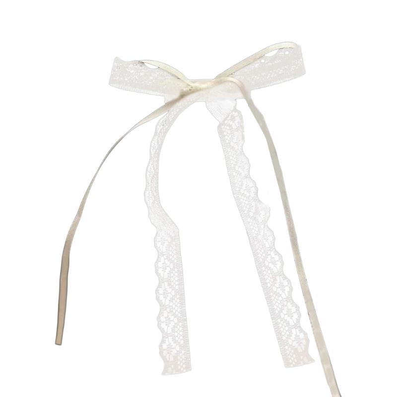 

Sweet Ribbon Bowknot Hairclip for Girl Lace Hair Bows Barrettes Spring Hair Clip Women Elegant Hair Styling Decors
