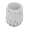 Makeup Brush Holder Durable Glossy Resin Large Capacity Modern Design Marble Vein Makeup Brush Organizer