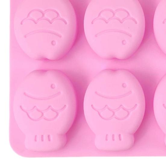 Cartoon Fish Shape Silicone Mold Cake Chocolate Tray for Fondant Mousse Soap Candle Reusable Flexible Baking Mold