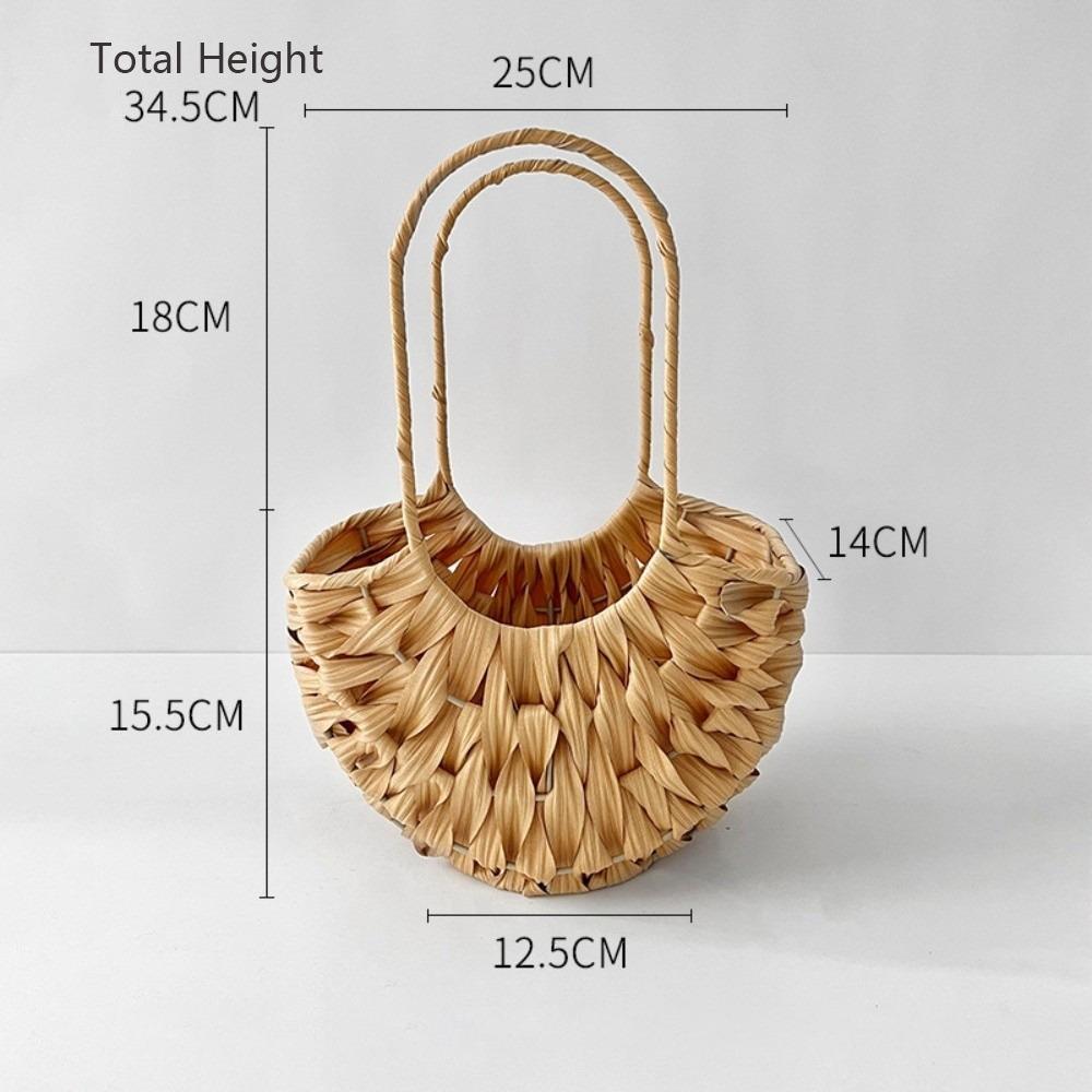 Geflochtener Korb Weidenkorb Handgeflochtener Blumenkorb Langlebiger Blumenarrangement-Korb Foto-Requisiten