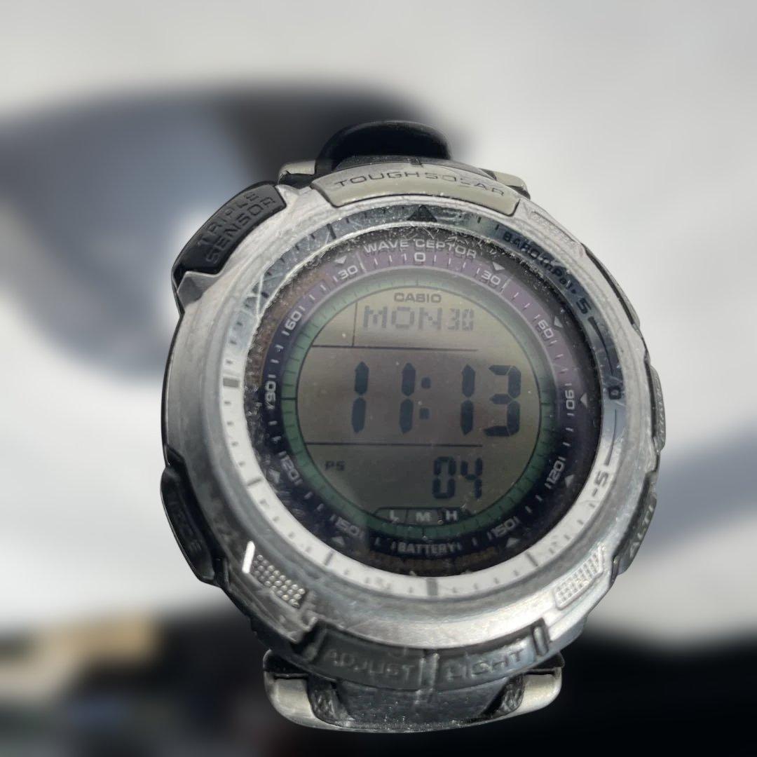 Used CASIO PRO TREK TOUGH SOLAR Digital Watch