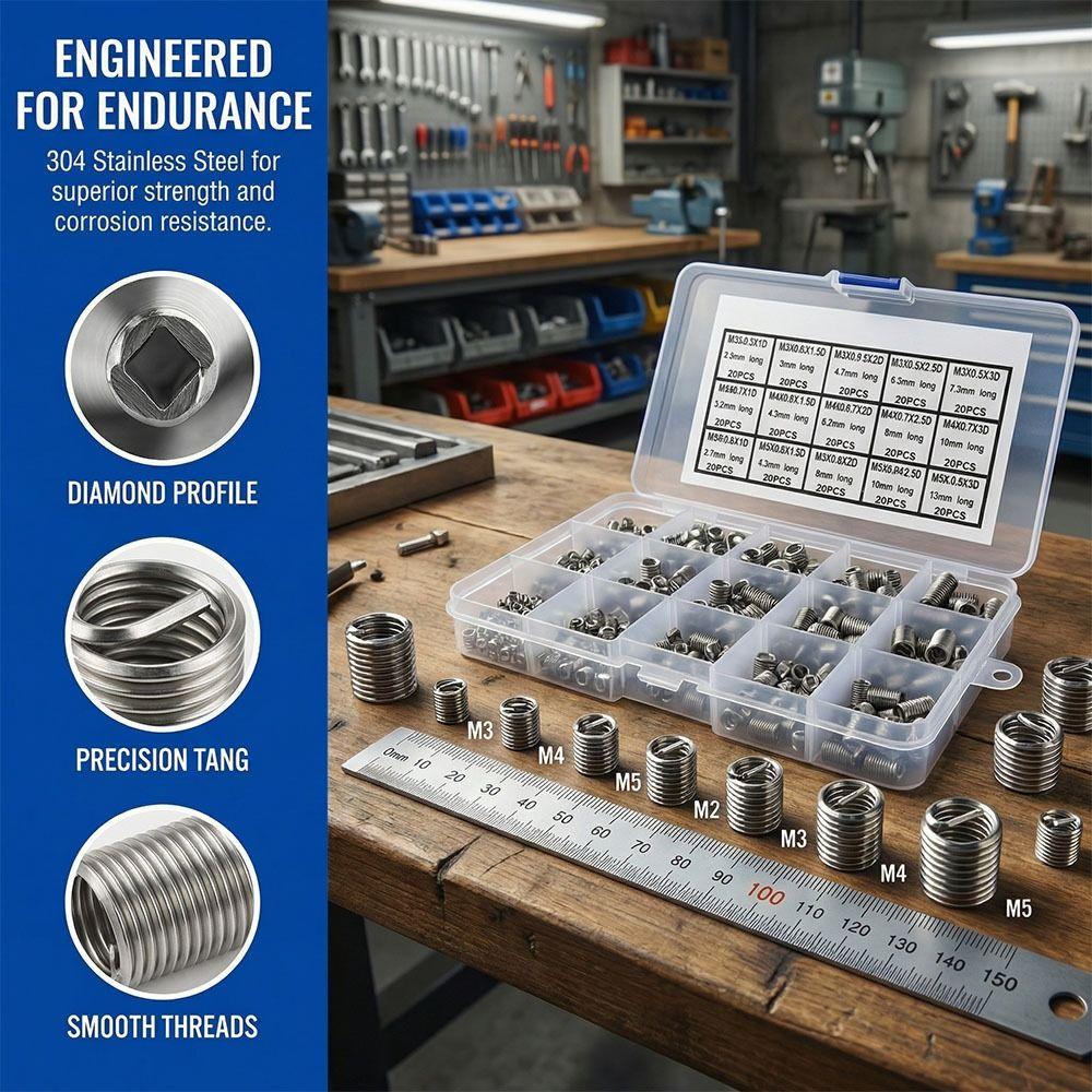 M3-M5 Combination Wire Thread Inserts High Strength Thread Protection Inserts  Thread Repair