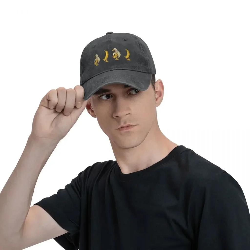 Fashion Funny Banana Duck Meme Baseball Cap Men Women Distressed Washed Snapback Hat Outdoor Summer Adjustable Caps Hat