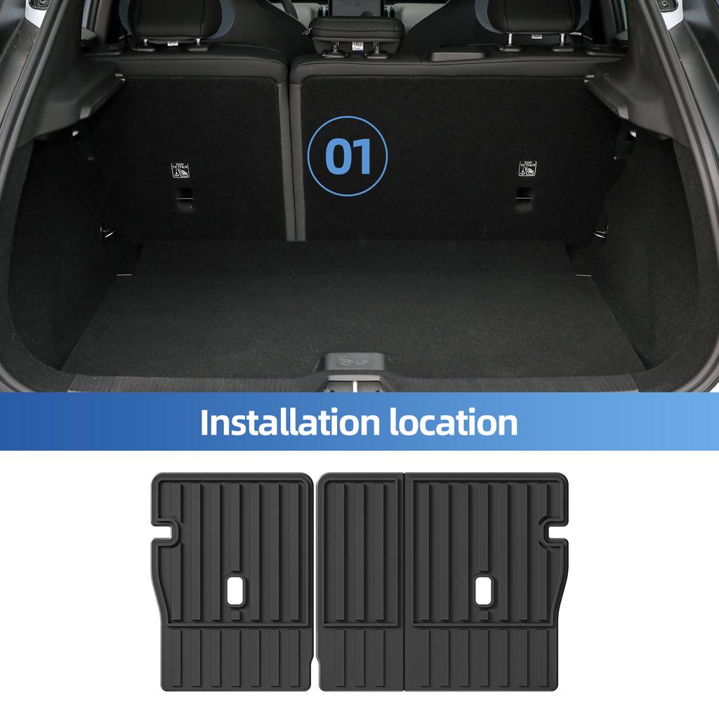 For Volvo EX30 2025 2025 Car Floor Mats Cargo Liner Trunk Pad TPE 3D Foot Mat Waterproof Odorless Tray Set BLACK