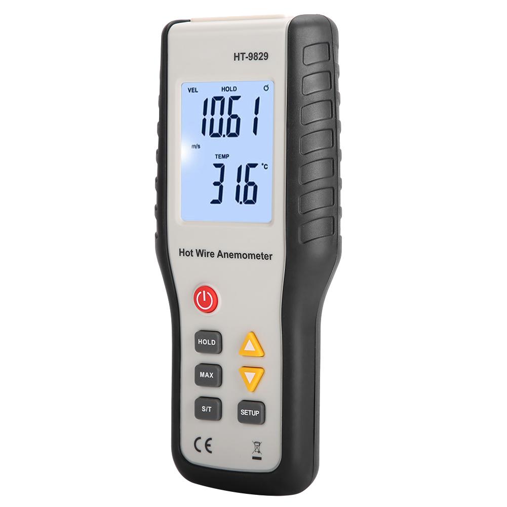 HT9829 Hot Wire Thermal Anemometer for Wind Temperature Air Volume Wind Speed Testing
