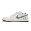 Air Jordan 1 Abrasion Resistant Low Top Vintage Basketball Shoes Unisex Gray White 553558-152(Team24-)