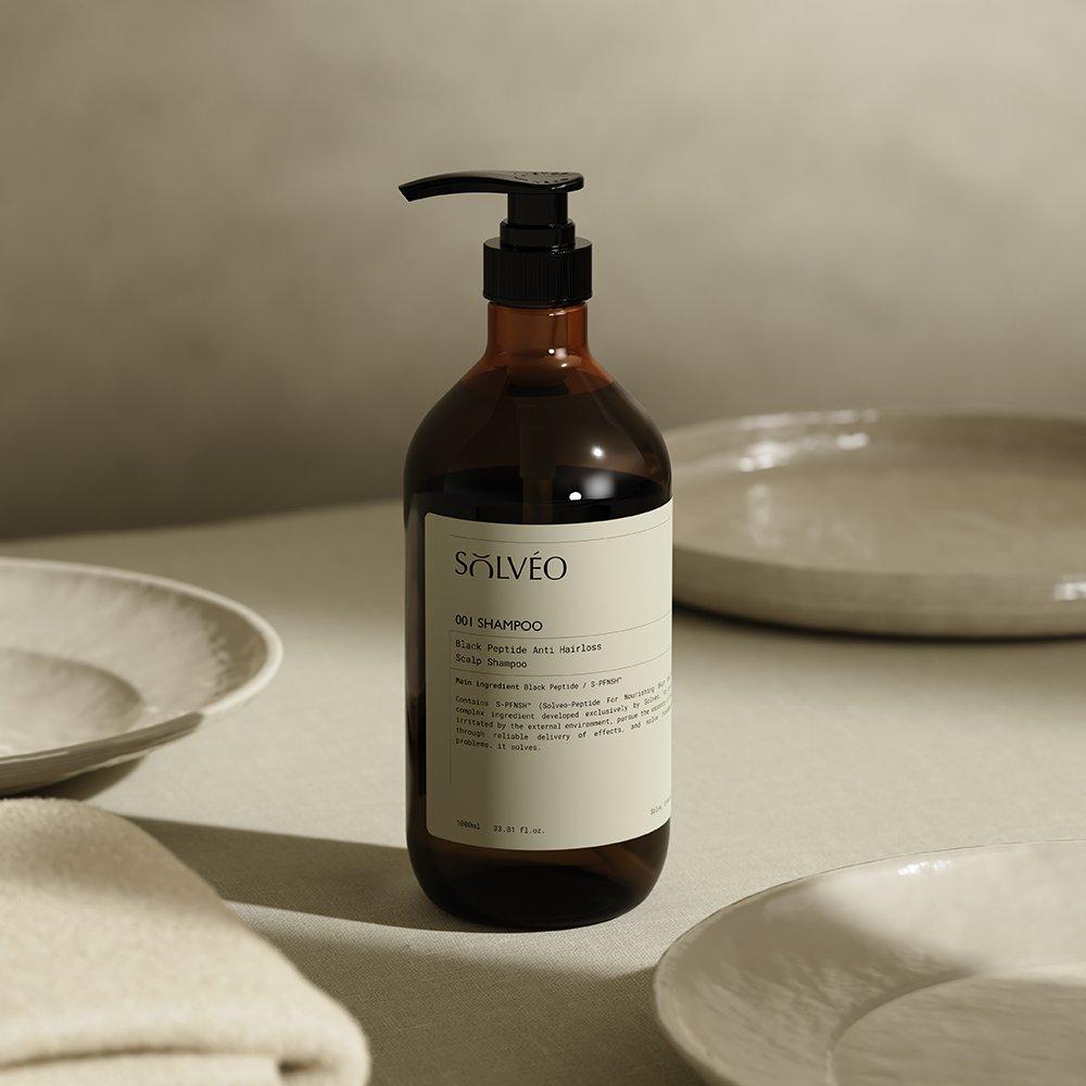 Black Peptide Scalp Strengthening Anti-Hair Loss Scalp Shampoo Large Capacity 1000ml