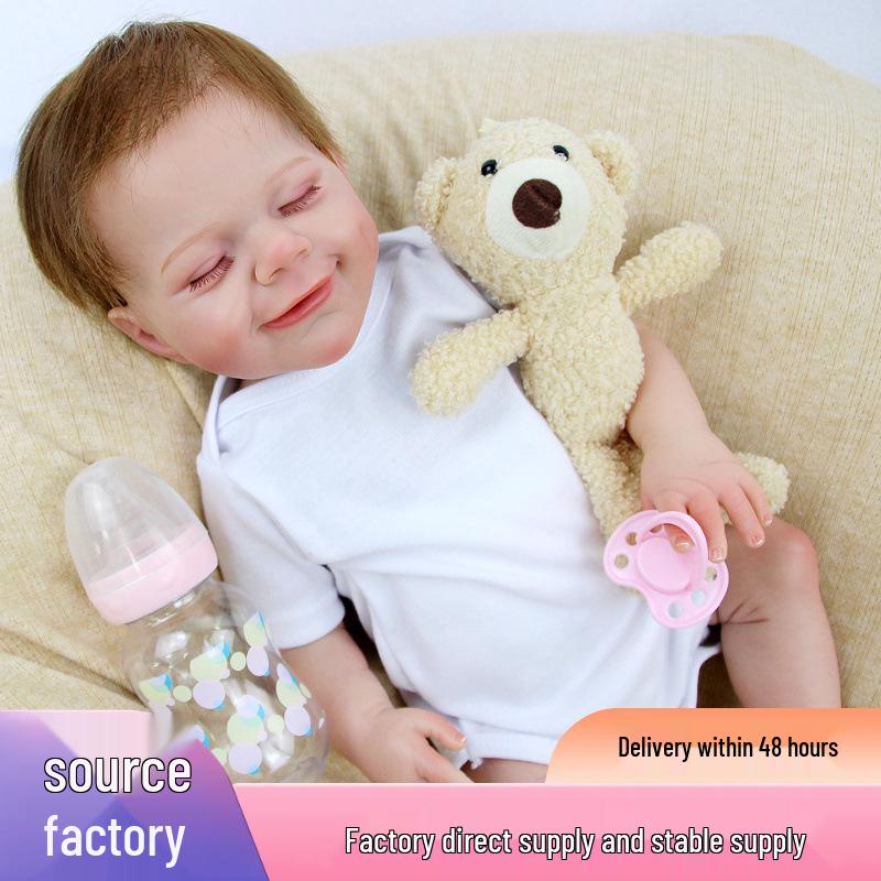 

18-Inch Washable Reborn Doll: Soft Vinyl, Changeable Clothes Cloth Body