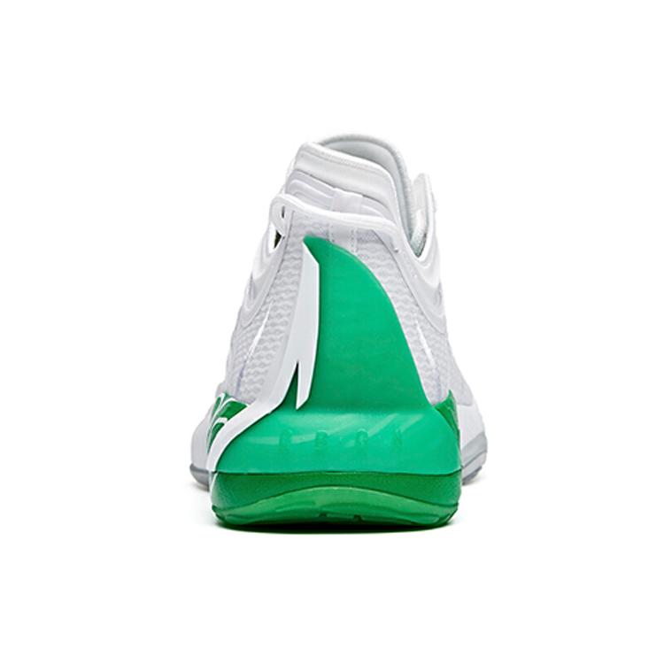 Anta GH1 Low Hayward Home Color Abrasion Resistant Breathable Low top Basketball Shoes Men's White Green 112021103-4