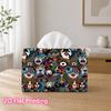 1pc 2d Flat-printed 17.78x10.92x12.95cm Tissue Box Mixed Cute Pet Cartoon Character Print Decorative Napkin Storage for the Living Room and Bedside Ta