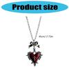 Multifunktionales gotisches Choker-Halsband für Damen mit Kreuz-Anhänger und Herz-Schleifenknoten-Akzent Partyzubehör Outfits