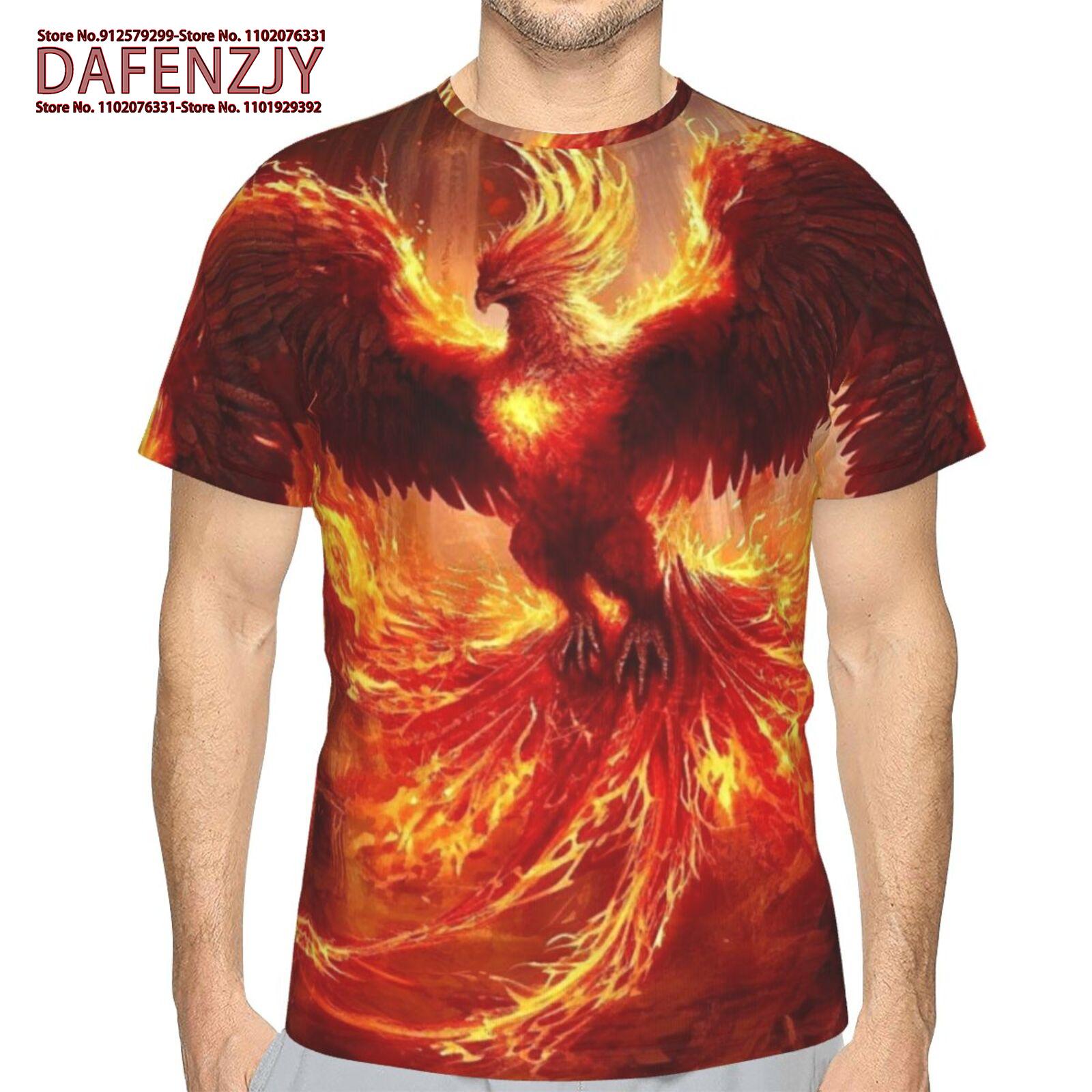 

Летние мужские футболки с принтом 3D Phoenix, графические топы с коротким рукавом, модные футболки в стиле хип-хоп, мужские футболки, винтажная мужская одежда S синий
